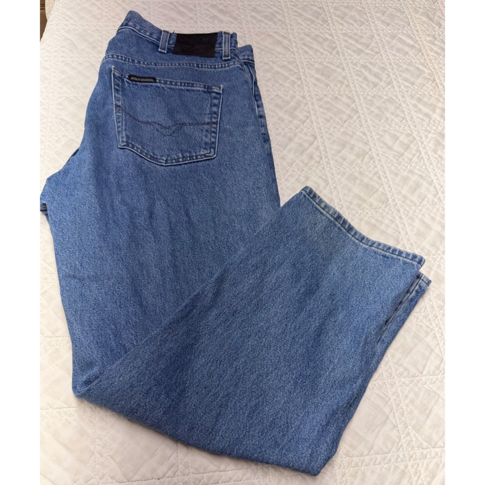 Harley-Davidson Jeans Mens 38x30 Blue Straight Leg Genuine MotorClothes Denim